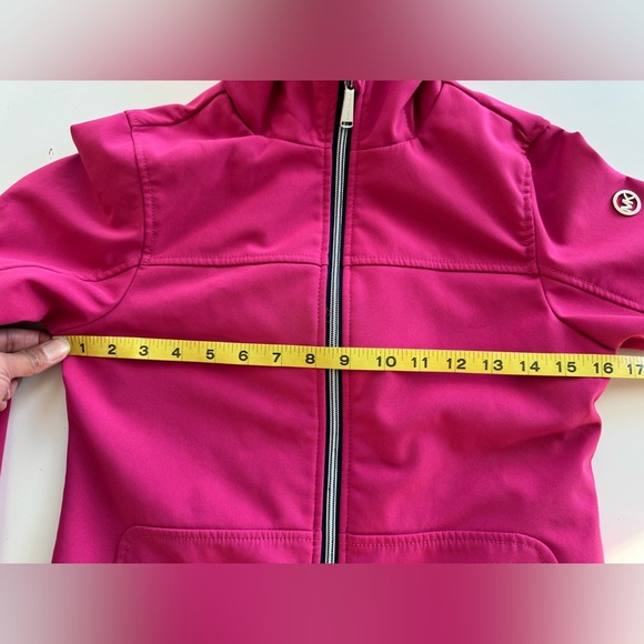 Michael Kors Girls Pink Soft Shell Fleece Lined Coat Jacket Size 14 - Picture 11 of 12